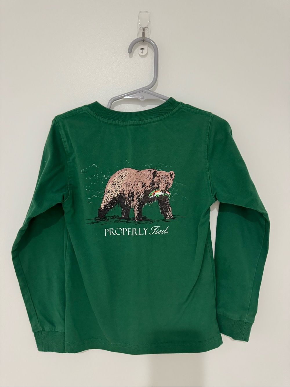 Properly Tied long sleeve bear with fish